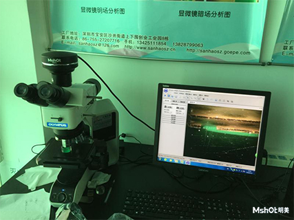 顯微鏡相機對PCB板綠油層觀察
